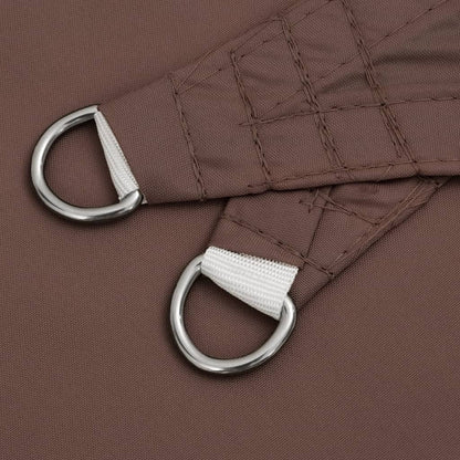 Parasole a Vela in Tessuto Oxford Triangolare 5x5x5 m Marrone