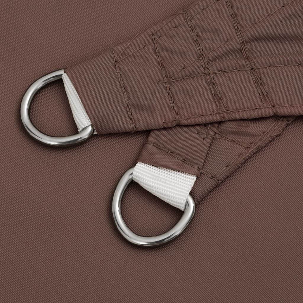 Parasole a Vela Oxford Triangolare 5x5x6 m Marrone