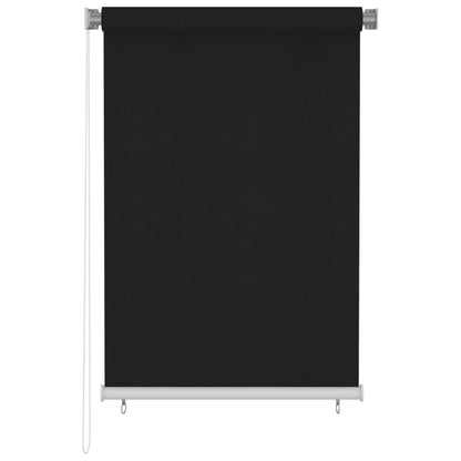 Tenda a Rullo per Esterni 100x140 cm Nera