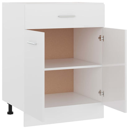 Armadio Inferiore Cassetto Bianco Lucido 60x46x81,5 Multistrato
