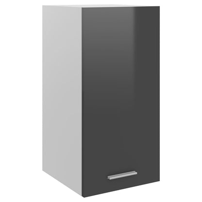 Mobile Pensile Grigio Lucido 29,5x31x60 cm in Legno Multistrato