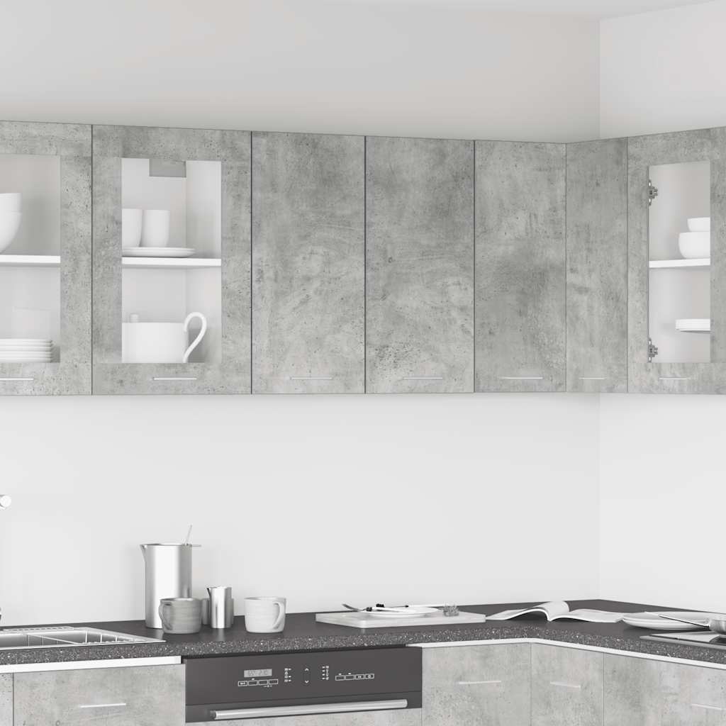 Mobile Pensile Grigio Cemento 60x31x60 cm in Legno Multistrato