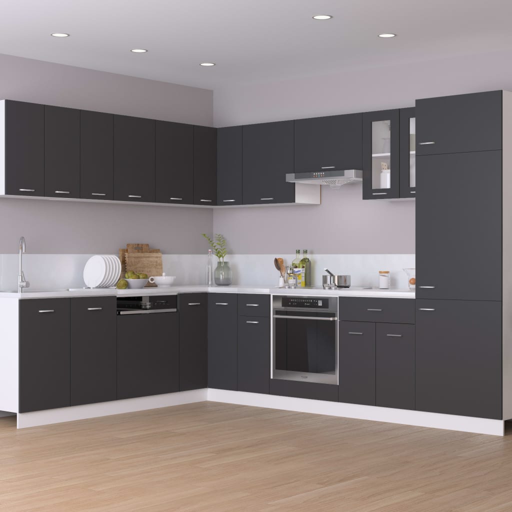 Mobile per Forno Grigio 60x46x81,5 cm in Legno Multistrato