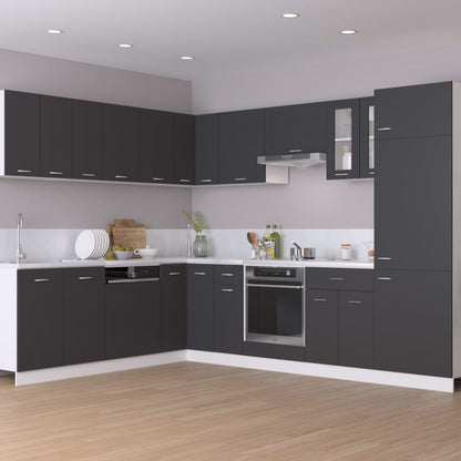 Mobile per Forno Grigio 60x46x81,5 cm in Legno Multistrato