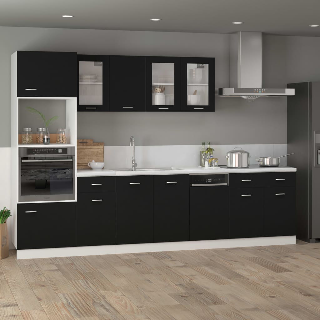 Pannello Lavastoviglie Nero 45x3x67 cm Legno Multistrato