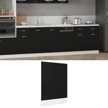 Pannello Lavastoviglie Nero 45x3x67 cm Legno Multistrato