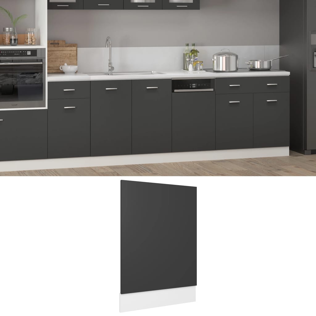 Pannello Lavastoviglie Grigio 45x3x67 cm Legno Multistrato