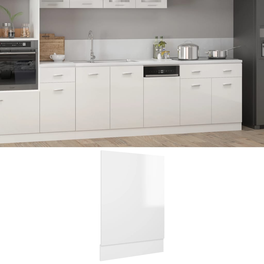 Pannello Lavastoviglie Bianco Lucido 45x3x67 cm Multistrato