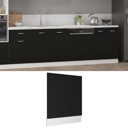 Pannello Lavastoviglie Nero 59,5x3x67 cm Legno Multistrato