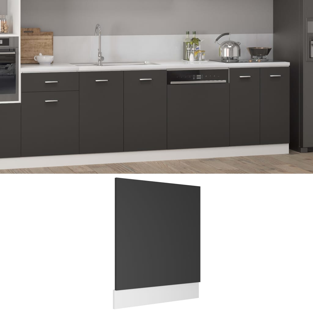 Pannello Lavastoviglie Grigio 59,5x3x67 cm Legno Multistrato