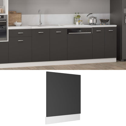 Pannello Lavastoviglie Grigio 59,5x3x67 cm Legno Multistrato