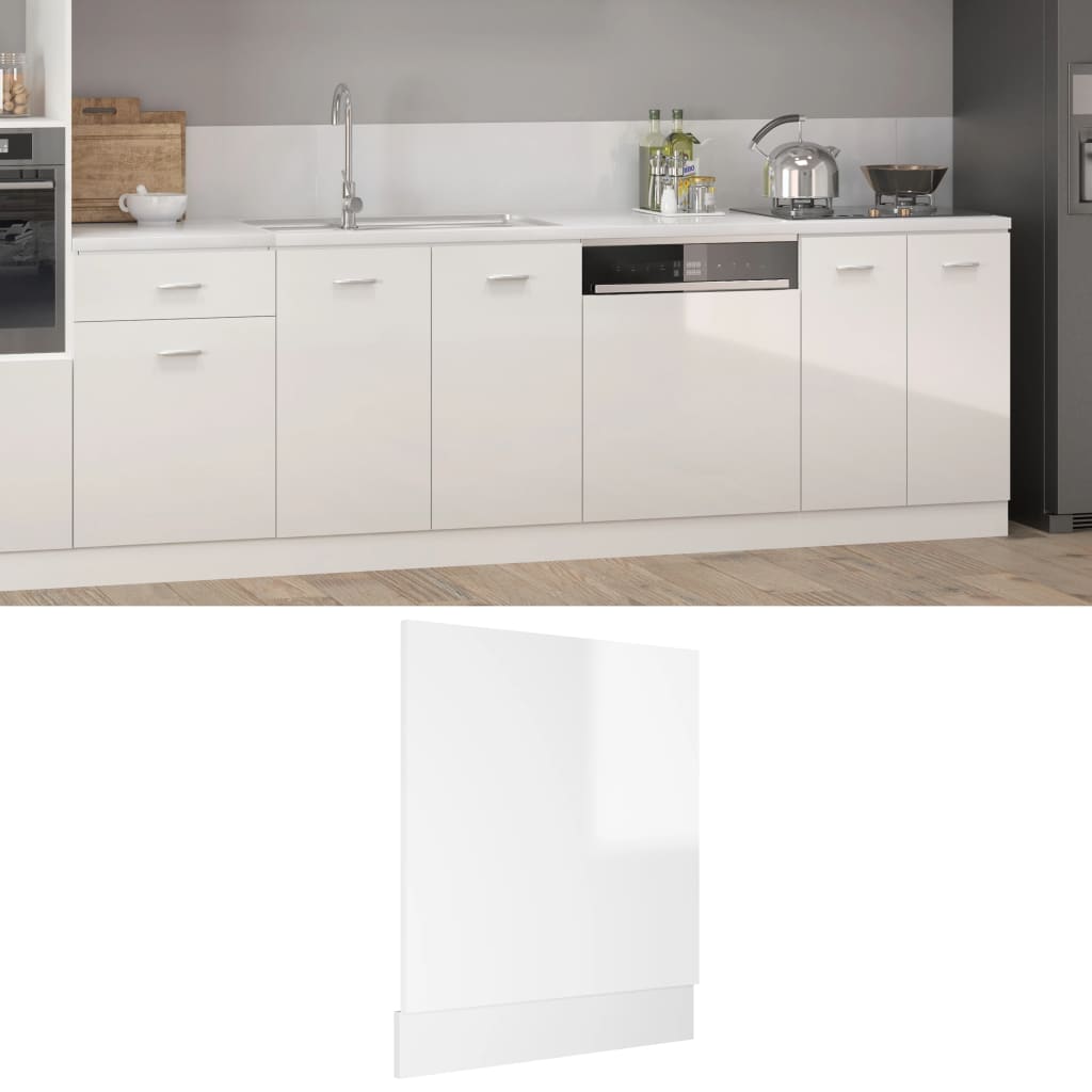 Pannello Lavastoviglie Bianco Lucido 59,5x3x67 cm Multistrato