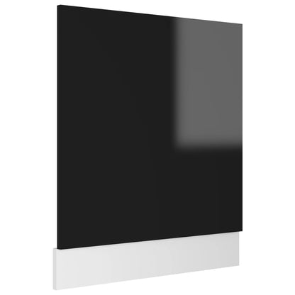 Pannello Lavastoviglie Nero Lucido 59,5x3x67 cm Multistrato