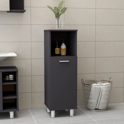 Mobile da Bagno Grigio 30x30x95 cm in Legno Multistrato