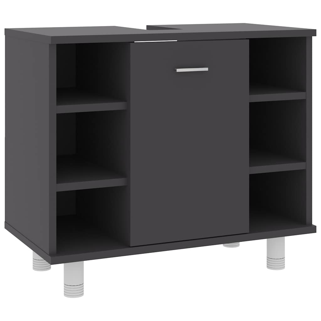 Mobile da Bagno Grigio 60x32x53,5 cm in Legno Multistrato