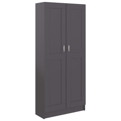 Libreria Grigia 82,5x30,5x185,5 cm in Legno Multistrato