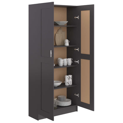 Libreria Grigia 82,5x30,5x185,5 cm in Legno Multistrato