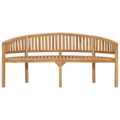 Panchina a Forma di Banana 180 cm in Legno Massello di Teak
