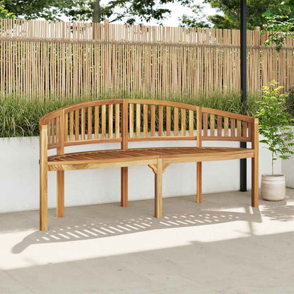 Panchina a Forma di Banana 180 cm in Legno Massello di Teak