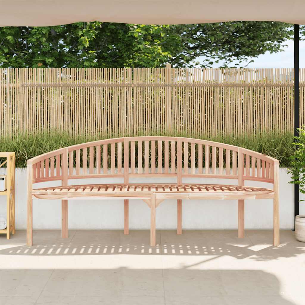 Panchina a Forma di Banana 200 cm in Legno Massello di Teak