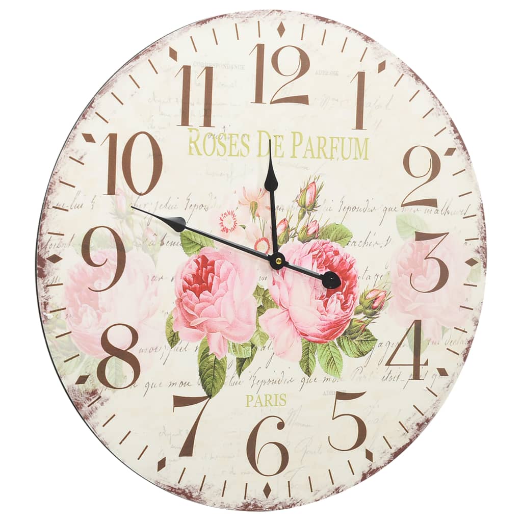 Orologio da Parete Vintage Fiore 60 cm