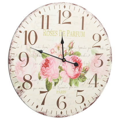 Orologio da Parete Vintage Fiore 60 cm