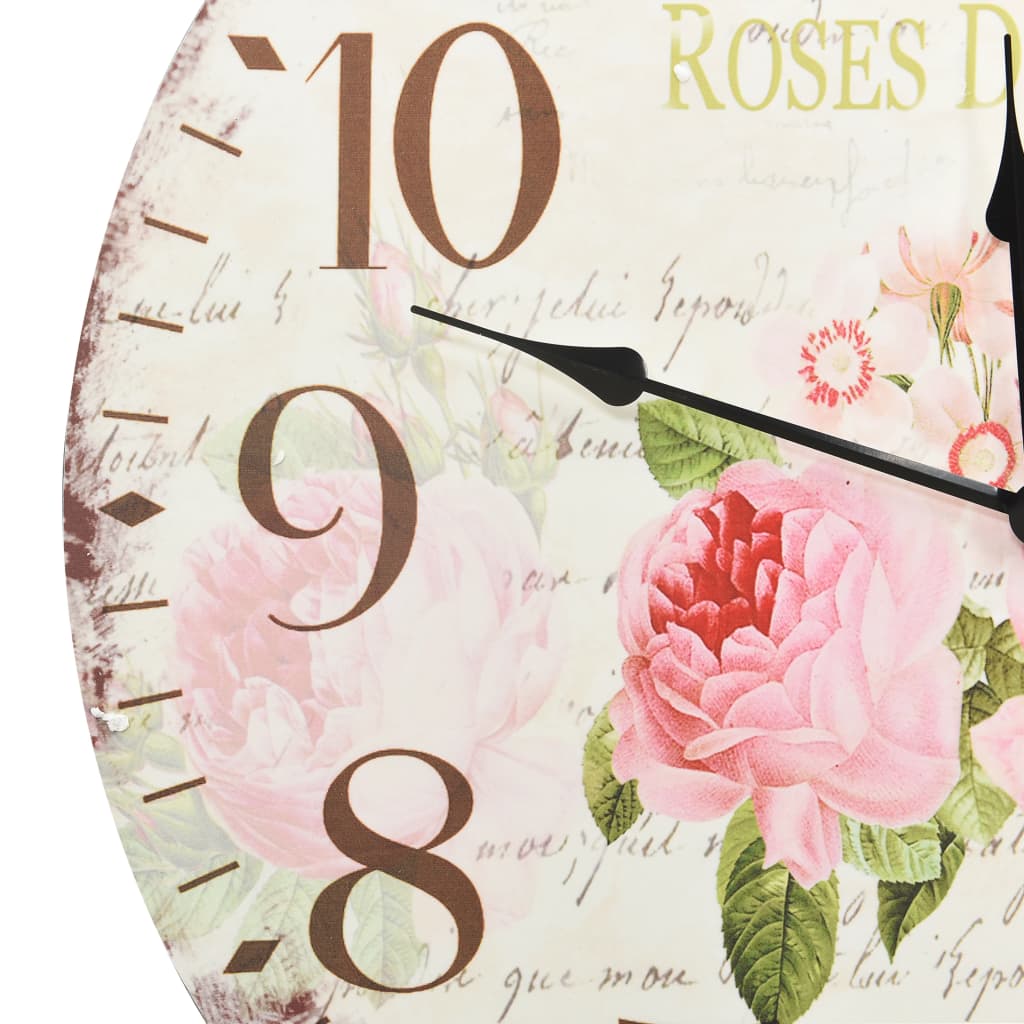 Orologio da Parete Vintage Fiore 60 cm