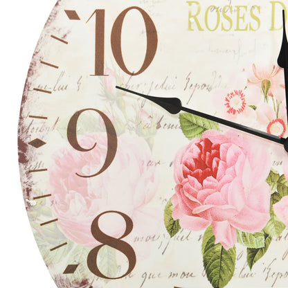 Orologio da Parete Vintage Fiore 60 cm