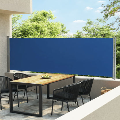 Tenda Laterale Retrattile per Patio 140x600 cm Blu