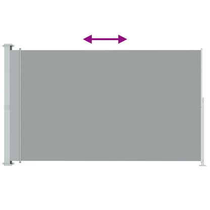 Tenda Laterale Retrattile per Patio 180x300 cm Grigia