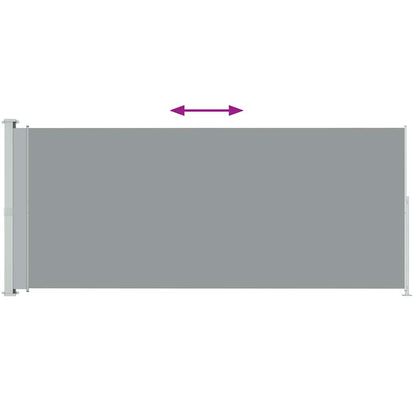 Tenda Laterale Retrattile per Patio 180x500 cm Grigia