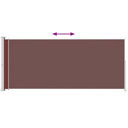 Tenda Laterale Retrattile per Patio 180x500 cm Marrone
