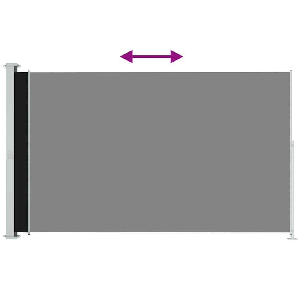 Tenda Laterale Retrattile per Patio 200x300 cm Nero
