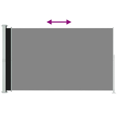 Tenda Laterale Retrattile per Patio 200x300 cm Nero