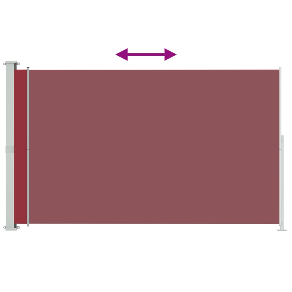 Tenda Laterale Retrattile per Patio 200x300 cm Rossa