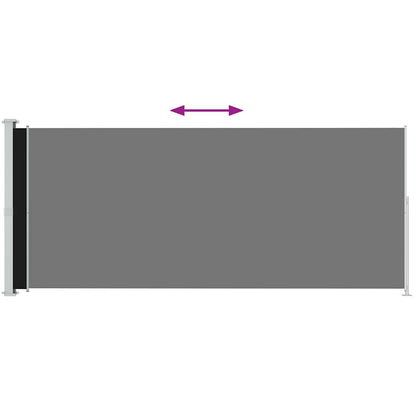 Tenda Laterale Retrattile per Patio 200x500 cm Nera