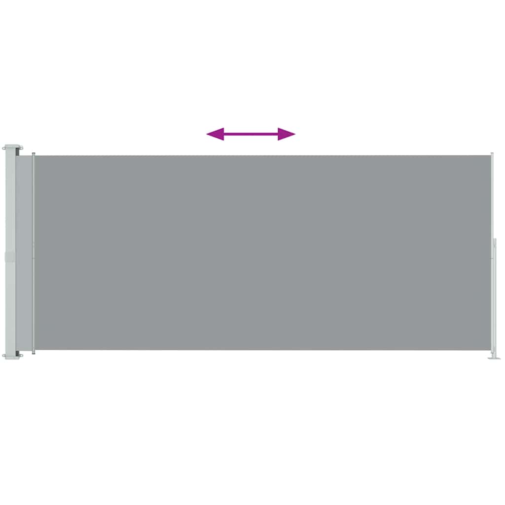 Tenda Laterale Retrattile per Patio 200x500 cm Grigia