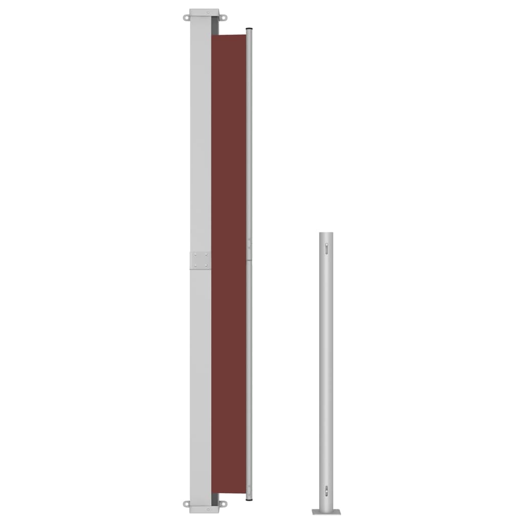 Tenda Laterale Retrattile per Patio 220x500 cm Marrone