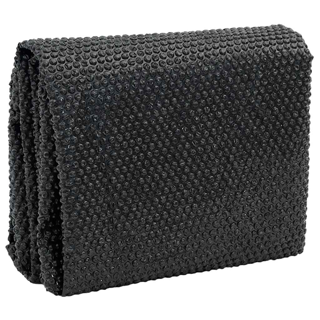 Pellicola Galleggiante Solare PE Piscina 600x400 cm Nero e Blu
