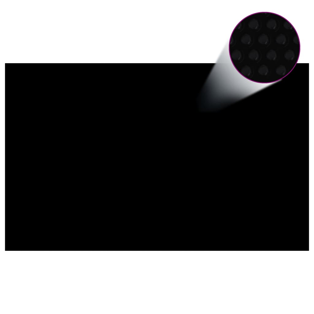 Pellicola Galleggiante Solare PE Piscina 260x160 cm Nero e Blu