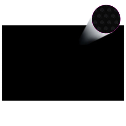 Pellicola Galleggiante Solare PE Piscina 260x160 cm Nero e Blu