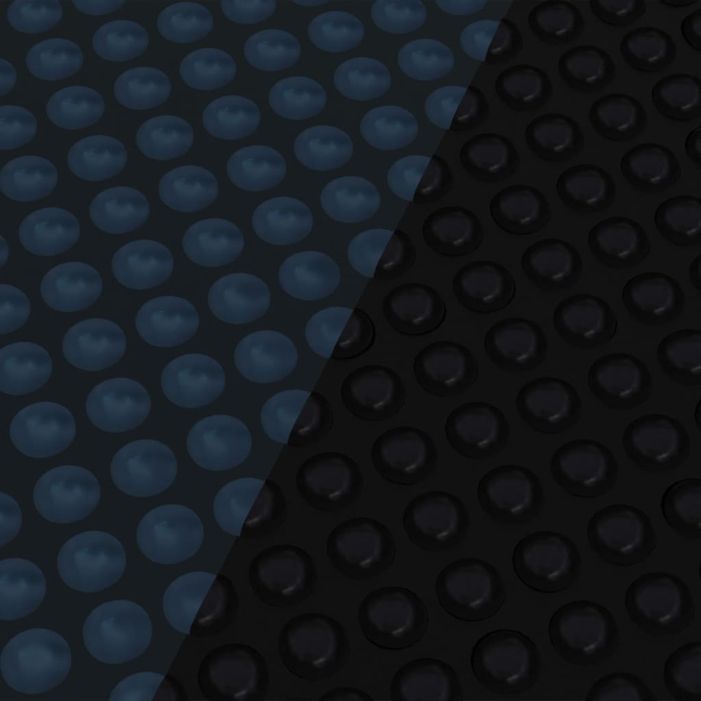 Pellicola Galleggiante Solare PE Piscina 732x366 cm Nero e Blu