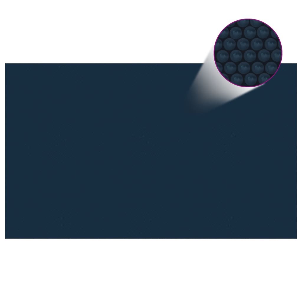 Pellicola Galleggiante Solare PE Piscina 500x300 cm Nero e Blu