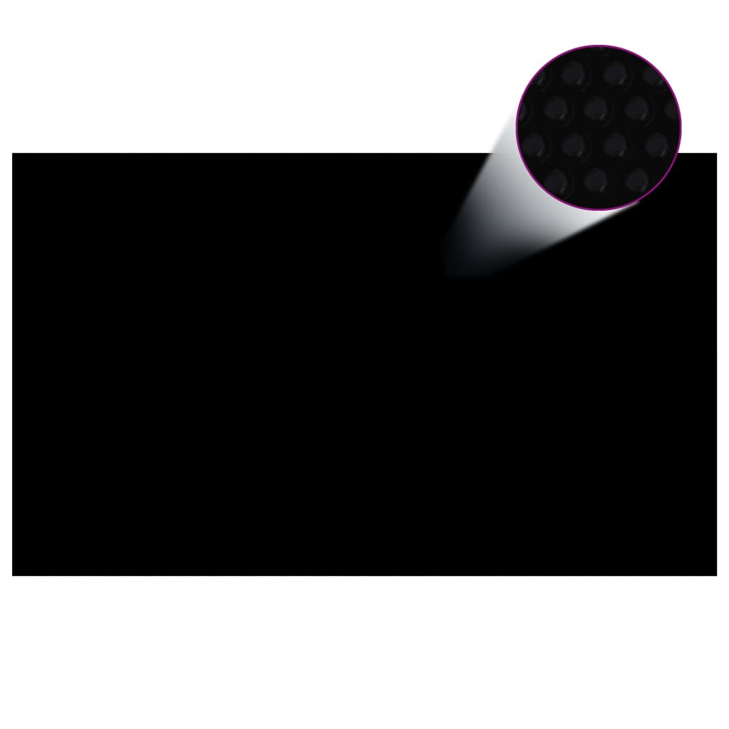 Pellicola Galleggiante Solare PE Piscina 500x300 cm Nero e Blu
