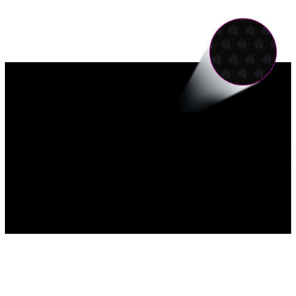 Pellicola Galleggiante Solare PE Piscina 500x300 cm Nero e Blu