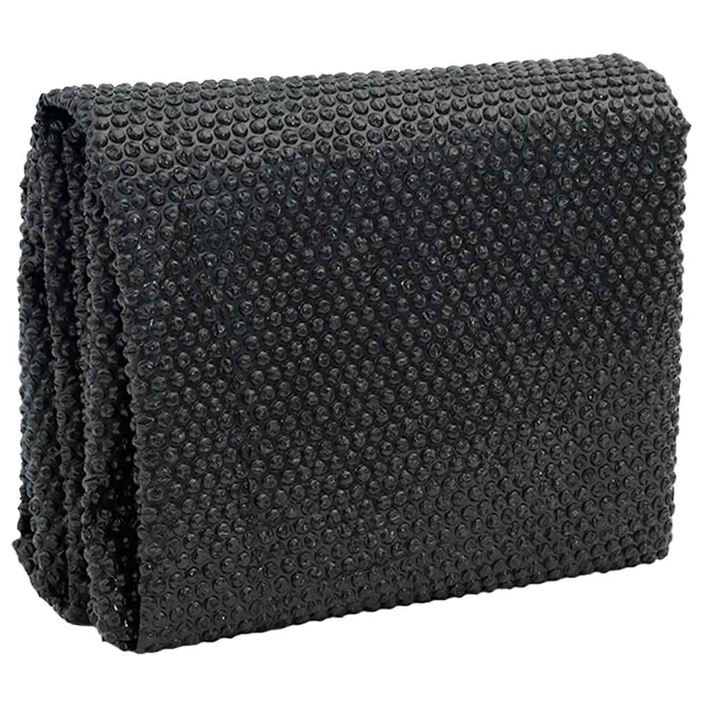 Pellicola Galleggiante Solare PE Piscina 1000x600 cm Nero e Blu