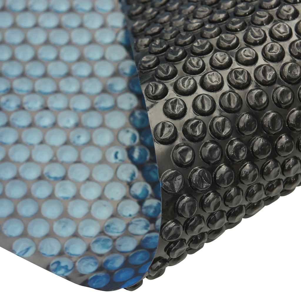 Pellicola Galleggiante Solare PE Piscina 1000x600 cm Nero e Blu