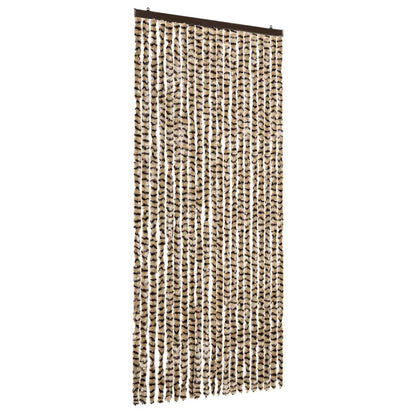 Zanzariera Beige e Marrone 90x220 cm Ciniglia
