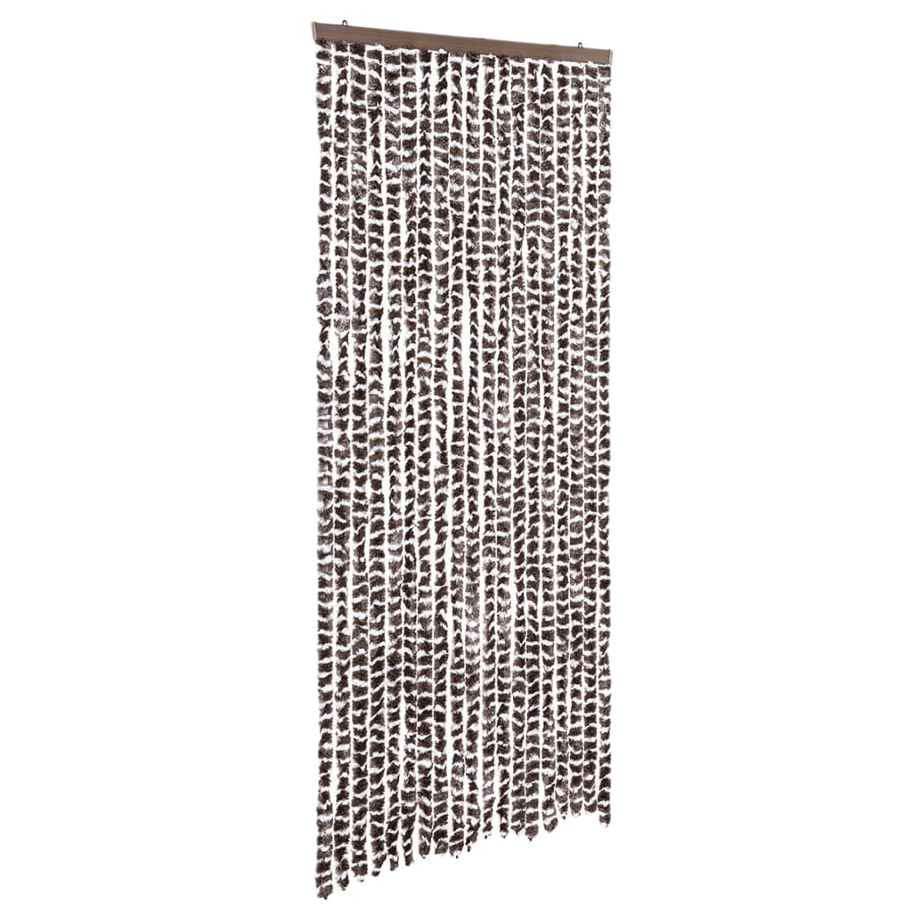 Zanzariera Marrone e Bianco 56x185 cm Ciniglia