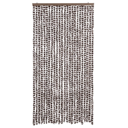 Zanzariera Marrone e Bianco 100x220 cm Ciniglia
